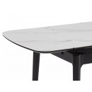 Стол обеденный SIGNAL SENTO белый лак/черный 120-180/80